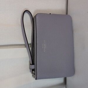 Coach Lavender Leather Wristlet NWT